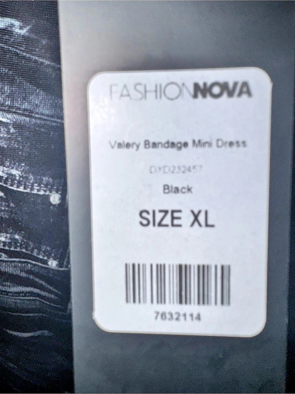 Fashion Nova Valery Bandage Mini Dress Denim Print Mini Dress Black & White Size - Picture 6 of 6